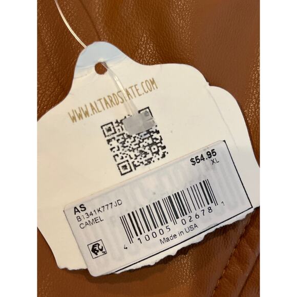 Altard State NEW XL Brown Vegan‎ Leather Crop Corset Tube Top Bralette Cami - Picture 3 of 7